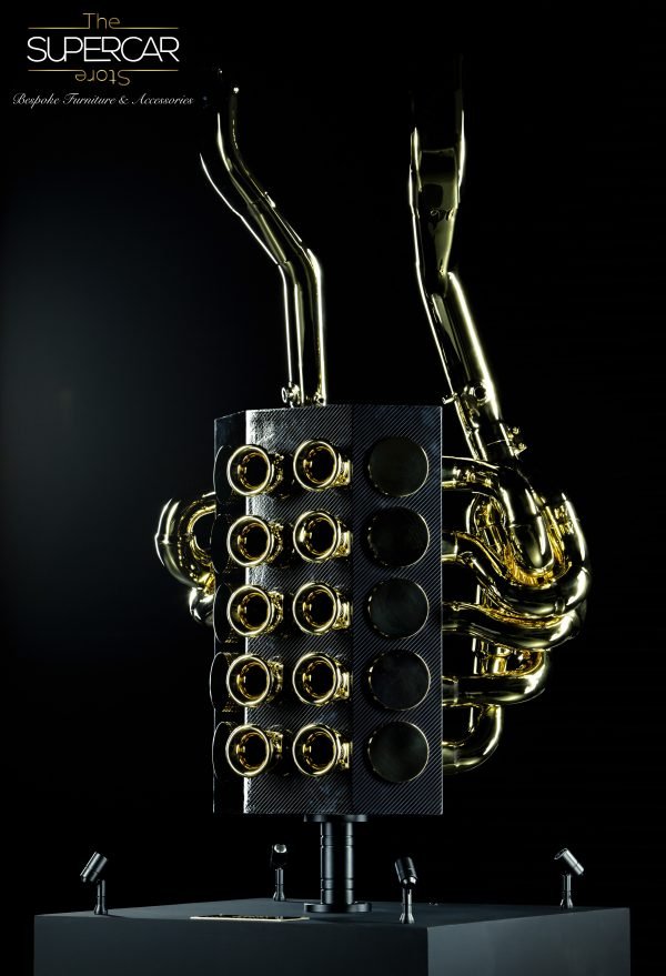 Formula 1 24ct Gold Plated Exhaust Sculpture by The Supercar Store